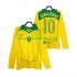 Camisola Brasil RONALDINHO 10 Retro Homem Equipamento Primeiro 2004 Manga Comprida